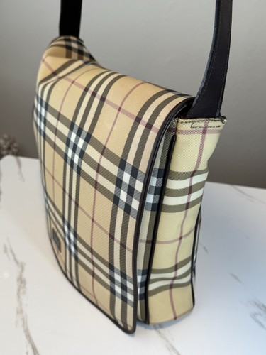 Bolso Mensajero Burberry Nova Check con Correa Bandolera de Cuero - TIENE DAÑOS -LEER- - Imagen 4 de 24