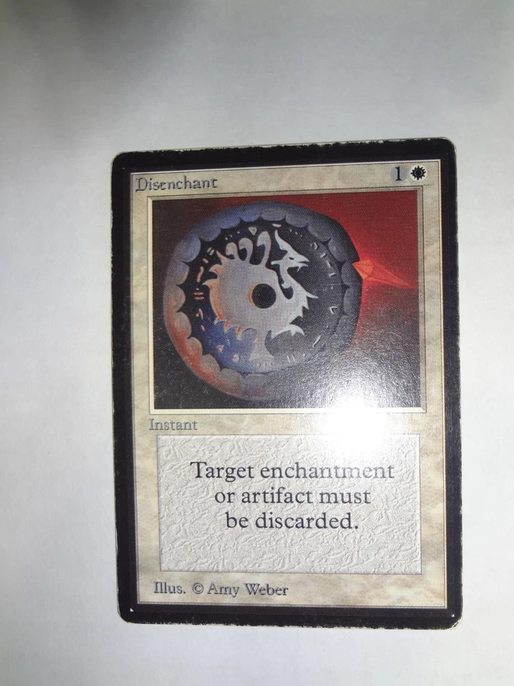 MTG MAGIC THE GATHERING CARD ORIGINAL BETA WHITE DISENCHANT INSTANT COMMON x1 - Image 3 of 4