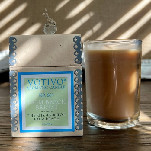 VOTIVO Luxury Candles Palm Beach Breeze 6.8 oz Ritz Carlton Exclusive Rare - Picture 2 of 10