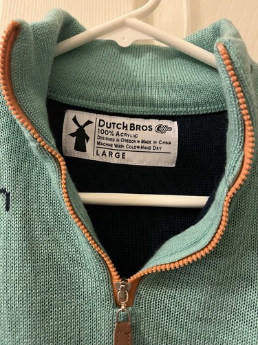 Dutch Bros Womens 1/4 Zip Pullover Sweater Size L - See Description - Picture 6 of 7