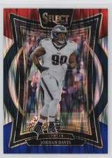 2024 Panini Select Concourse Red & Blue Shock Prizm Jordan Davis #72 1kx5