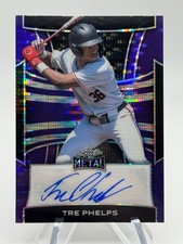 2025 Leaf Metal TRE PHELPS Purple Pulsar Rookie Auto /3 #BATP1