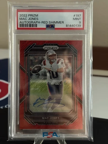 2022 Panini Prizm - Mac Jones #197 Red Shimmer Prizm Autographs /25 (AU)