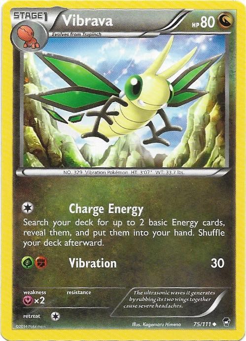 Vibrava 75/111 Uncommon Furious Fists Pokemon Near Mint