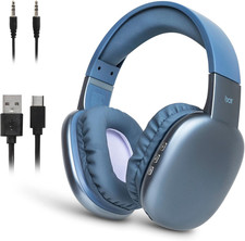 Ultra Wireless Over-Ear Bluetooth Headphones with Mic, Bluetooth Headset with Ba