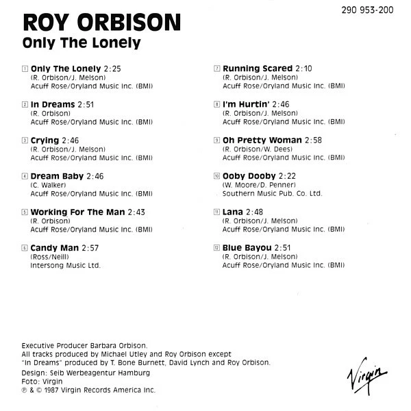 Roy Orbison - Only The Lonely CD Comp CD Rock Rock & Roll,Pop Rock,Ballad 8391 - Bild 4 von 4