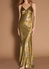 Azazie Elena Carmel Brown Velour Asymmetric Shoulder Midi Dress US Size 2 NWT