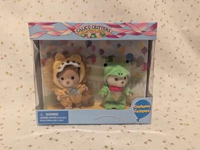 RARE 2008 EPOCH SYLVANIAN FAMILIES CALICO CRITTERS BEAR IN LION FROG COSTUME