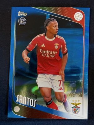 2025-26 Topps UEFA UCC Leandro Santos Blue RC /150 SL Benfica