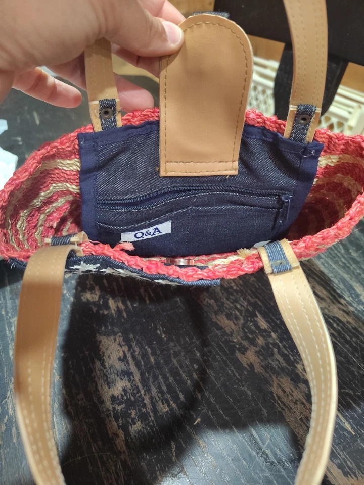 American Smith Patriótico American Woven Bolso de Paja Bandera de EE. UU. Monedero Foto 4 de 4