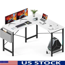 L Shaped Desk Corner Computer Table Office Gaming Study Storage Workspace New