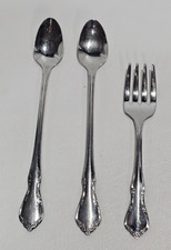Oneida TODDLETIME 2 Infant/Baby Feeding Spoons  1 Fork Stainless Flatware