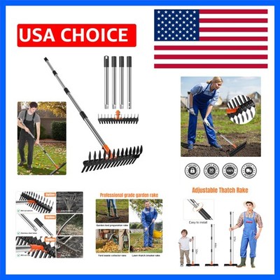 Professional 57-Inch Thatch Rake & Aerator   Effortless Lawn Rejuvenation