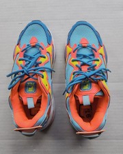 FILA Bright Neon Blue, Orange Yellow Athletic Wear Tennis Shoes - Unisex Adult