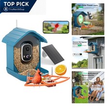 Bird Feeder with Camera 1080P AI Bird Identification Solar WiFi Rain Proof