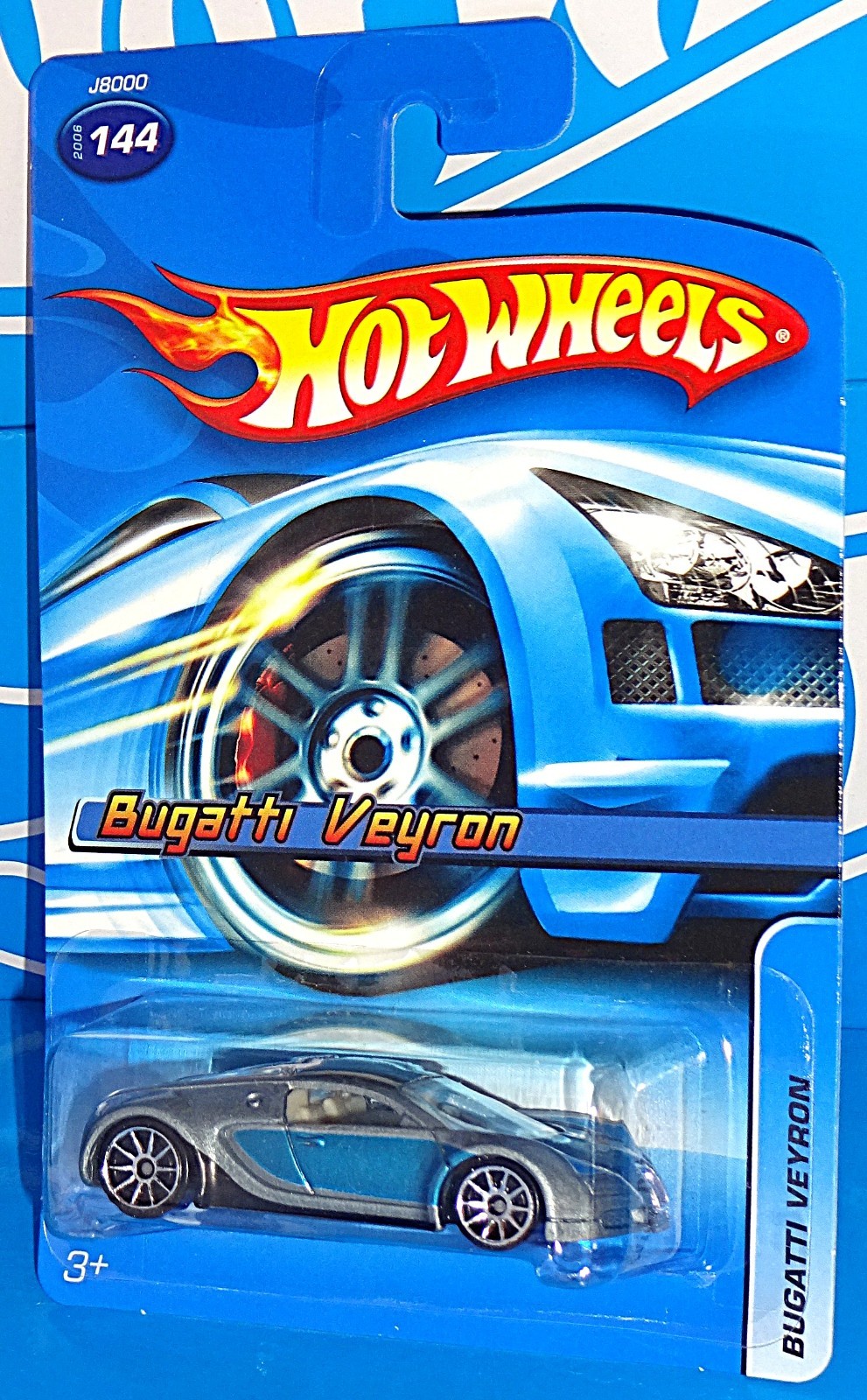 Hot Wheels 2006 Mainline Release #144 Bugatti Veyron Mtflk Gray w/ 10SPs
