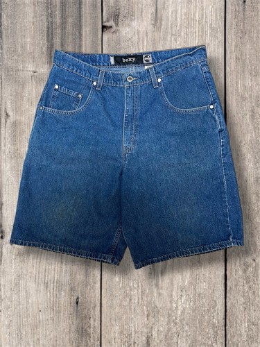 Vintage 90s Levis SilverTab Boxy Baggy Denim Jean Shorts Jorts Skater Grunge 33 - Picture 1 of 11