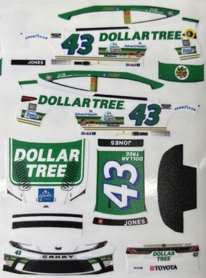 Custom 2025 Erik Jones #43 Bristol 1/64 Scale NASCAR Peel & Stick Decals