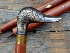 Vintage Style Brass Duck Head Handle Victorian Walking Stick Wooden Cane