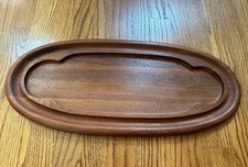 DANSK JHQ Teak Wood Oval Serving Tray 22" Mid Century Modern Danish Design VTG 