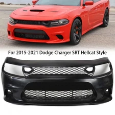 Front Bumper Cover Kit W/Upper Lower Grille For 2015-2023 Dodge Charger SRT