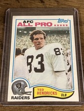 1982 TOPPS #190 ALL PRO TED HENDRICKS *Read Description*