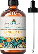 EVOKE OCCU Ginger Essential Oil 118ml, Pure Ginger Oil for Skin Hair Aromathera