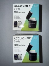 200 Accu-Chek Guide Test Strips 2 boxes of 100 Exp 09/2026 new free shipping