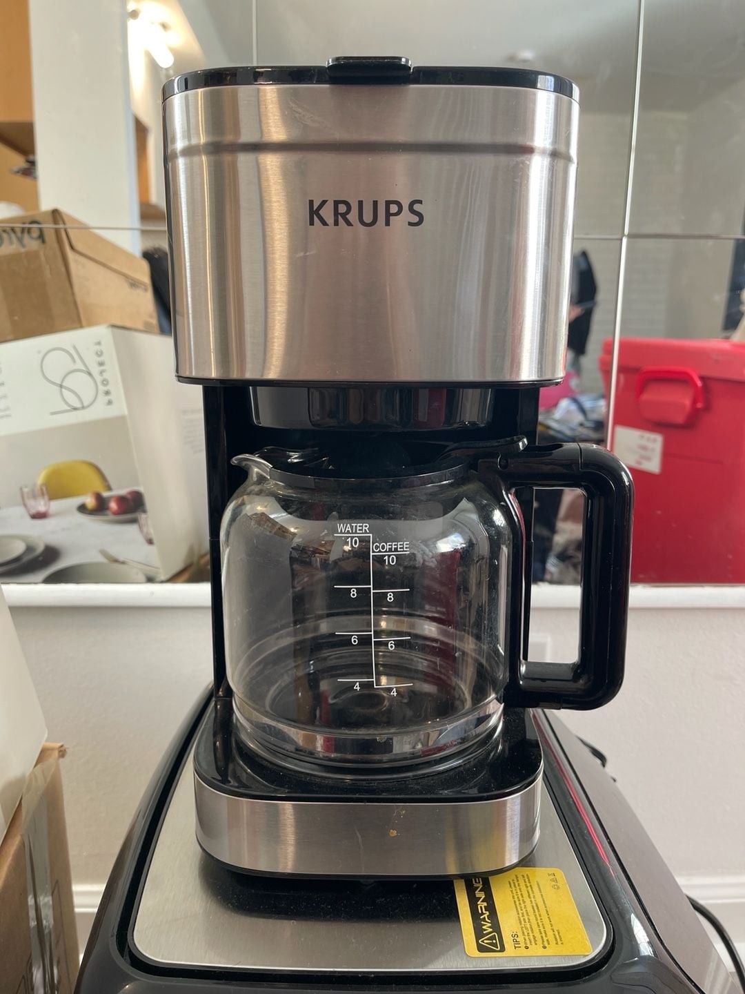 KRUPS Simply Brew 10-Cup Family Drip Coffee Maker, Stainless Steel