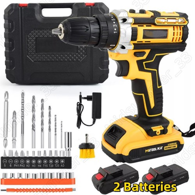 #ad Cordless Brushless Impact Driver Hammer Drill Combo Kit with 2 Battery amp; Charger $32.98