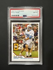 2007 SI For Kids PAUL RABIL Rookie Card RC, Johns Hopkins Blue Jays, PSA 8 🥍🔥
