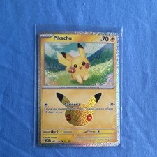 Pikachu 70 PV 047/128 Olografico ITA Carta Pokémon Tuono Base 2021 Anniversario