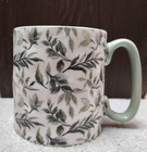 10 Strawberry Street Mug - White / Green / Leaves - Large 16 Ounce / 4 Inch — photo 1