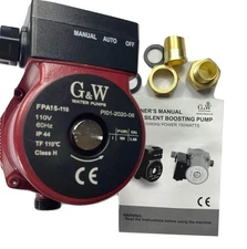 150W 110V Recirculating Hot Water Booster Pump Domestic cast iron with 3/4" t...