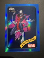 2025 Topps Chrome Marvel Blue Refractor 121/299 Wagnerine #200