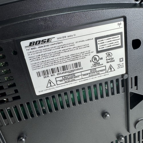 Radio AM/FM Bose Wave Music System III gris grafito - cable de alimentación y control remoto funciona - Imagen 8 de 8