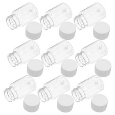 20 Pcs Transparent Plastic Wide Mouth Bottles 15 Ml Empty Pill Storage Jars