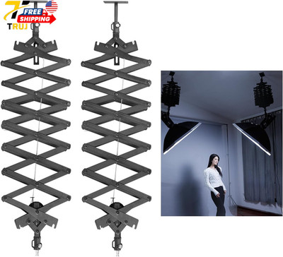 2Packs 2M/78.7Inch Drop Pantograph for Studio Ceiling Rail System Pantograph Stu