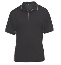 Site Barchan Moisture Wicking Polo Black X Large 48 1/2" Chest