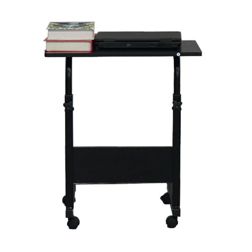 Height Adjustable Mobile Rolling Laptop Desk Side Table Cart Over Sofa Bed Stand - Picture 4 of 12