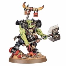 Orks BigBoss Warhammer 40K Armageddon NOS Ork On Sprue with Base  111 