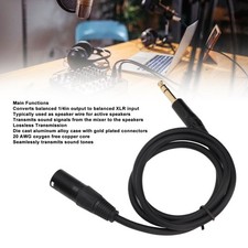 6.35mm To XLR Cable Male To Male 3 Pin Stereo 1/4 Inch To XLR Balanced Cord SCJS