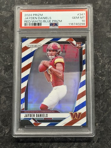 2024 Panini Prizm Jayden Daniels [Orange Ice] #347 card