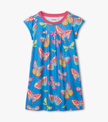 Neu Hatley botanische Schmetterlinge kurzärmeliges Nachthemd Alter 4 5 6 7 8 10 12