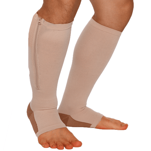 Copper Zipper Compression Socks Support Graduated Stockings Men Womens 20-30mmHg - Picture 14 of 22