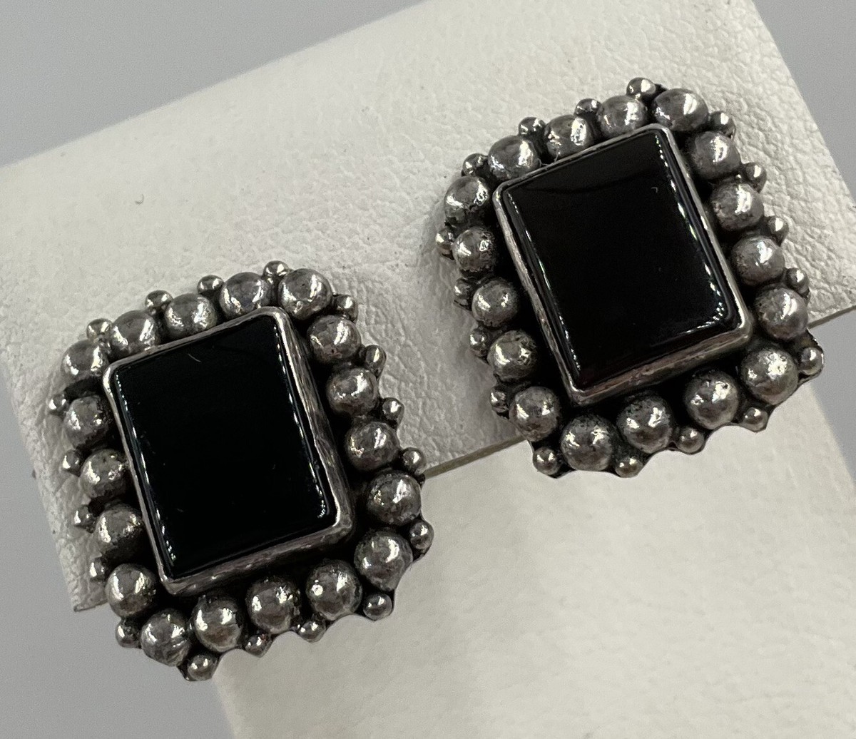 ☆ENGBROX☆ silver925 rain drop cubic earring EBEA24021SV STERLING SILVER 925 BAC BLACK ONYX RAINDROP BEAD STUD