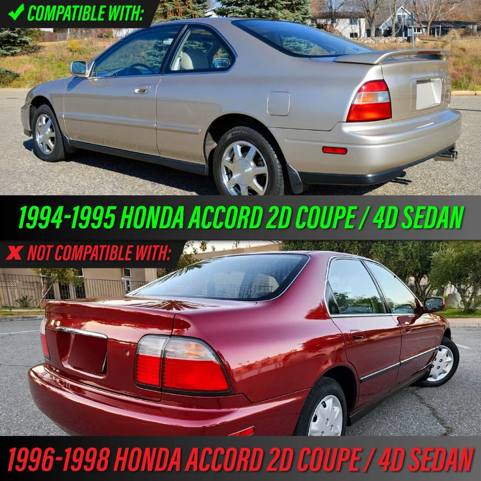 CLEAR Lens Tail Light set L+R For 94-95 Honda Accord Coupe 2D / Sedan 4D 5th Gen Foto 2 de 4