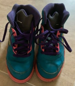 pink purple blue jordans