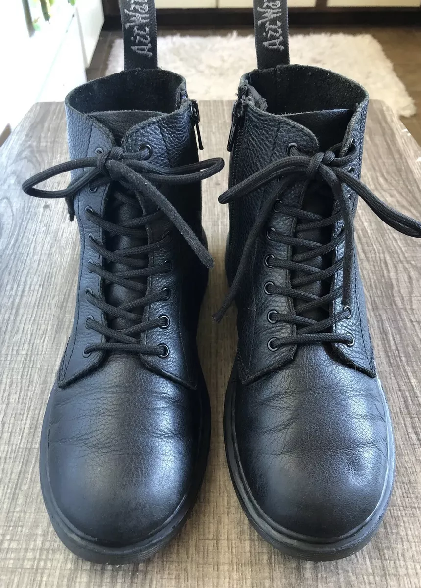 DR MARTENS Black Leather Boots 1460 Pascal Mono Soft Leather Side