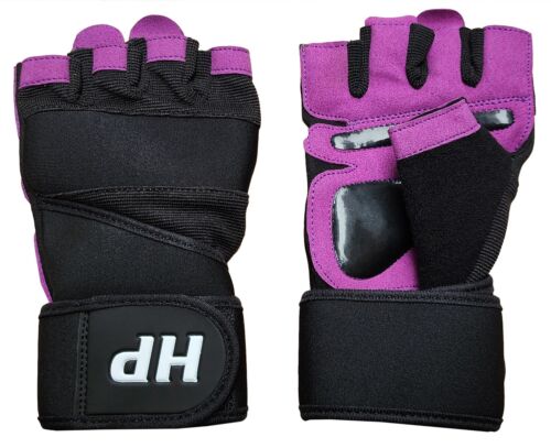 HP WEIGHT LIFTING BODYBUILDING GYM FITNESS LEATHER TRAINING WRAPS STRAPS GLOVES - Picture 18 of 23